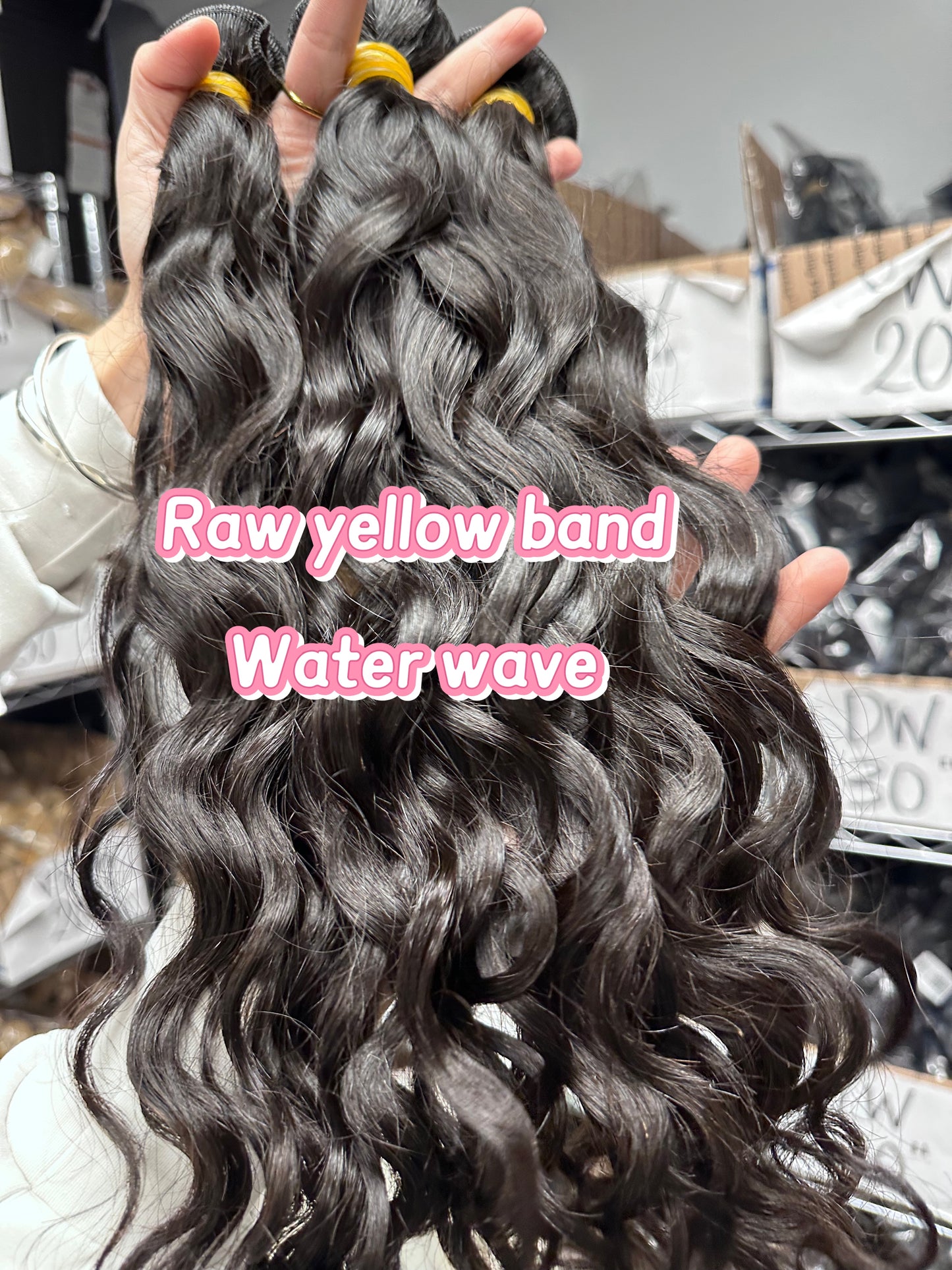 Raw Brizilian Yellow band hair Text: 689-280-3933 for you order