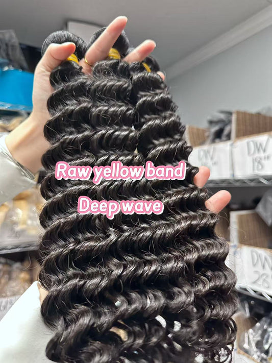 Raw Brizilian Yellow band hair Text: 689-280-3933 for you order